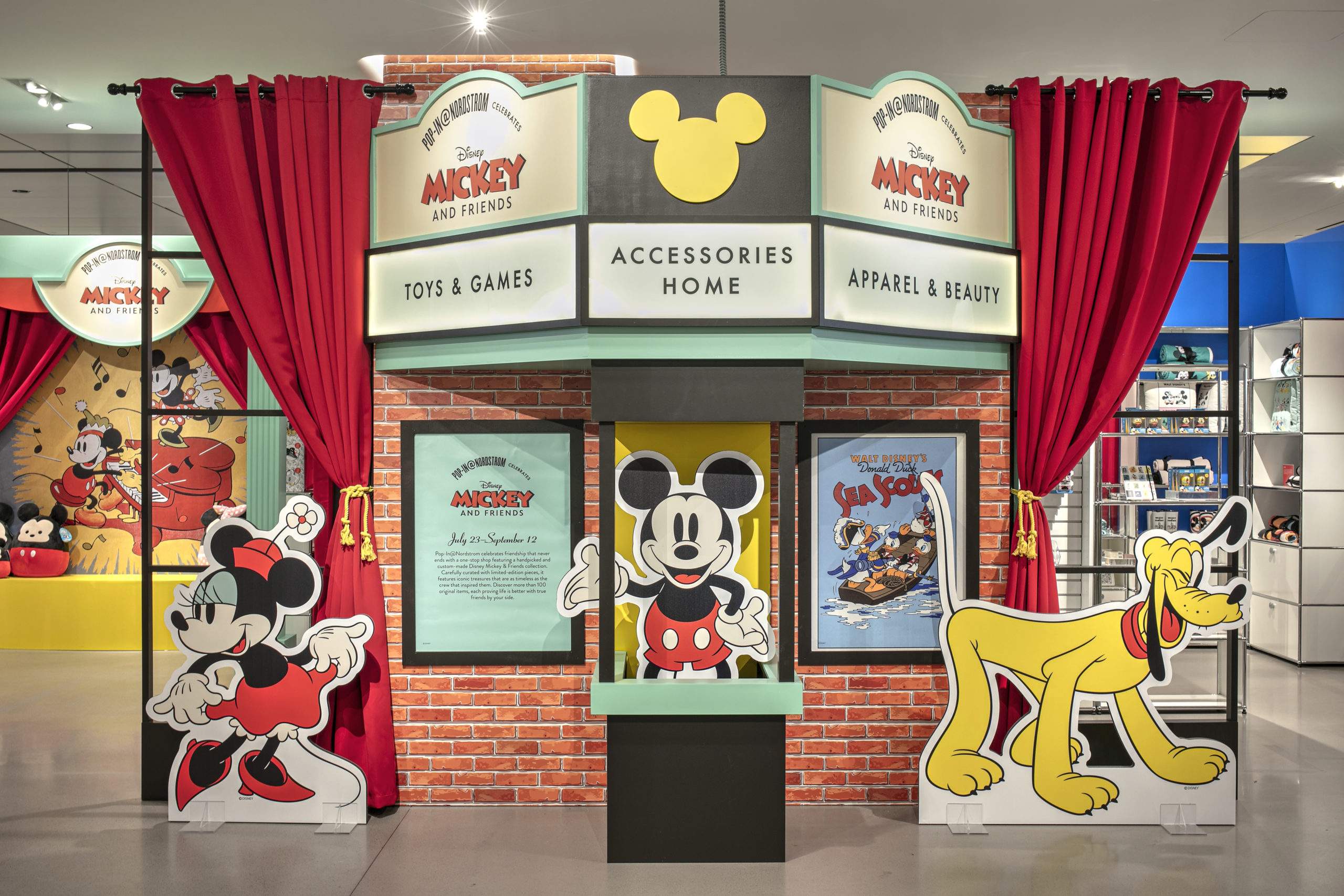 Mickey & Friends pop-in retail activation at Nordstrom NYC for Disney